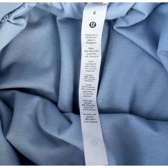 Lululemon Beyond the Studio Crop Leggings  in Blue Linen Size 4 / NWOT - Picture 6 of 10